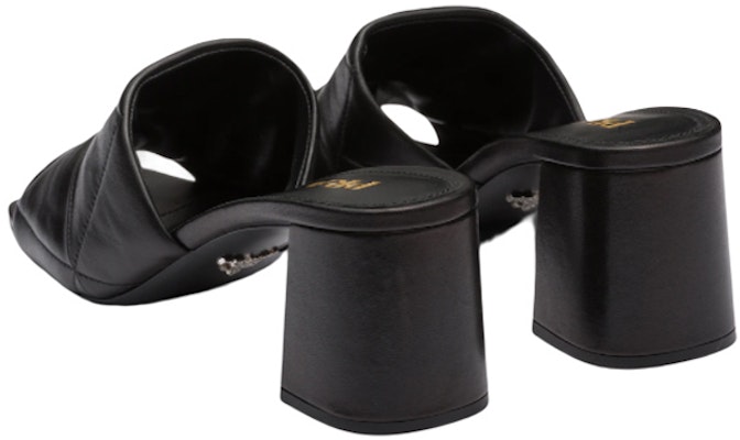 (Women) Prada Leather High-Heel Sandals with Metallic Print 'Black' 1XX583_038_F0002_F_BB65 Shop (Women) Prada Leather High-Heel Sandals with Metallic Print 'Black' 1XX583_038_F0002_F_BB65