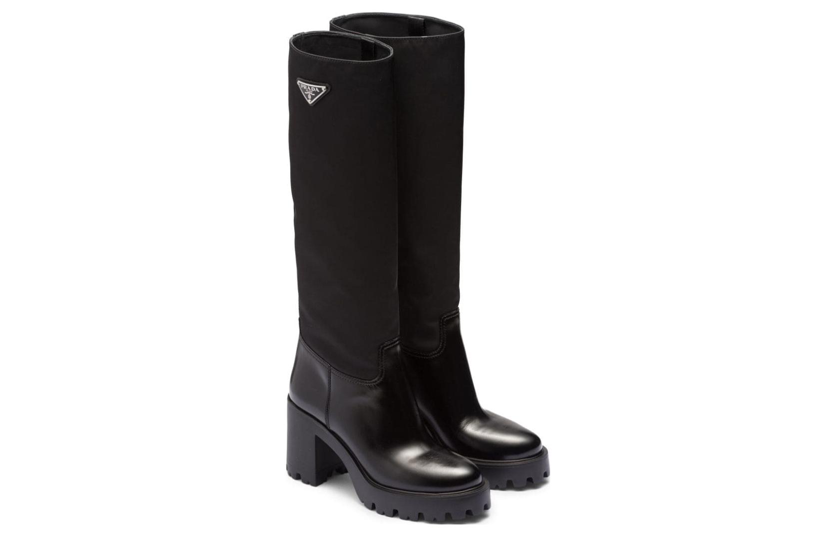 Lookbook (W) Bottes Hautes en Cuir Prada ''Confort Noir''. 1W241NF0853LFU
