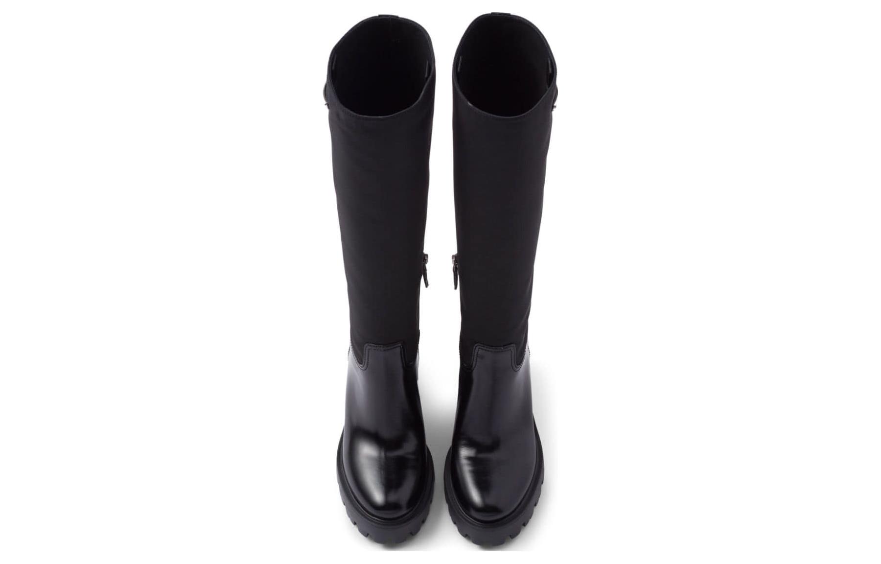 Shop (W) Bottes Hautes en Cuir Prada ''Confort Noir''. 1W241NF0853LFU