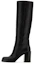 Buy (W) Prada Leren Hoge Laarzen ''Zwart Rond-Neus Instapper'' 1W281N_070_F0002_F_090