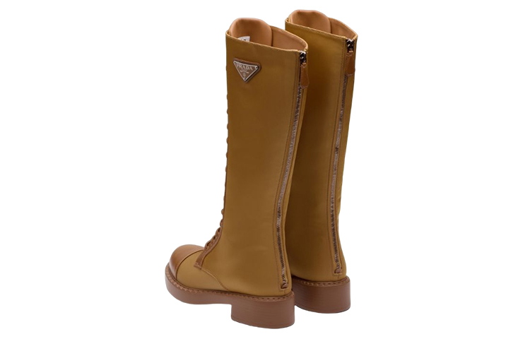 Shop (W) Botas Altas de Cuero Prada 'Correa con Logo Marrón' 1W906M_3LLB_F0005_F_D050