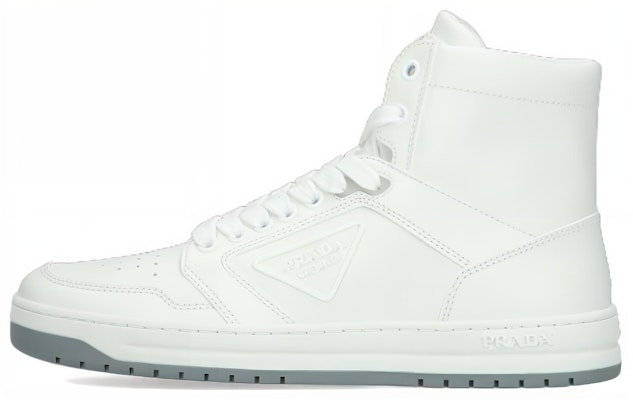 (Women) Prada Leather High-Top Logo Sneakers 'White Fashion' 1T791M_3LJ6_F097W Buy (Women) Prada Leather High-Top Logo Sneakers 'White Fashion' 1T791M_3LJ6_F097W