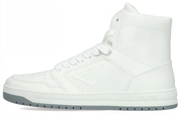(W) Prada Leren Hoge Sneakers met Logo ''Witte Mode'' 1T791M_3LJ6_F097W Buy (W) Prada Leren Hoge Sneakers met Logo ''Witte Mode'' 1T791M_3LJ6_F097W