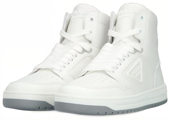 (Women) Prada Leather High-Top Logo Sneakers 'White Fashion' 1T791M_3LJ6_F097W Order (Women) Prada Leather High-Top Logo Sneakers 'White Fashion' 1T791M_3LJ6_F097W