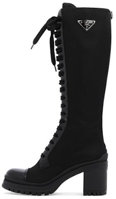 (Women) Prada Leather High-Top Sneaker 'Black' 1W934M_3LFU_F0002 Buy (Women) Prada Leather High-Top Sneaker 'Black' 1W934M_3LFU_F0002