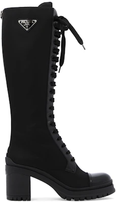 (W) Prada 黑色高帮皮革运动鞋 1W934M_3LFU_F0002 Order (W) Prada 黑色高帮皮革运动鞋 1W934M_3LFU_F0002