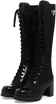 (Women) Prada Leather High-Top Sneaker 'Black' 1W934M_3LFU_F0002 Lookbook (Women) Prada Leather High-Top Sneaker 'Black' 1W934M_3LFU_F0002