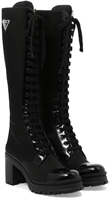 (W) Prada 黑色高帮皮革运动鞋 1W934M_3LFU_F0002 Shop (W) Prada 黑色高帮皮革运动鞋 1W934M_3LFU_F0002