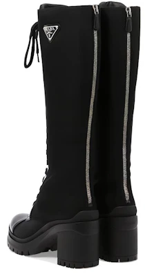 (W) Prada 黑色高帮皮革运动鞋 1W934M_3LFU_F0002 Purchase (W) Prada 黑色高帮皮革运动鞋 1W934M_3LFU_F0002