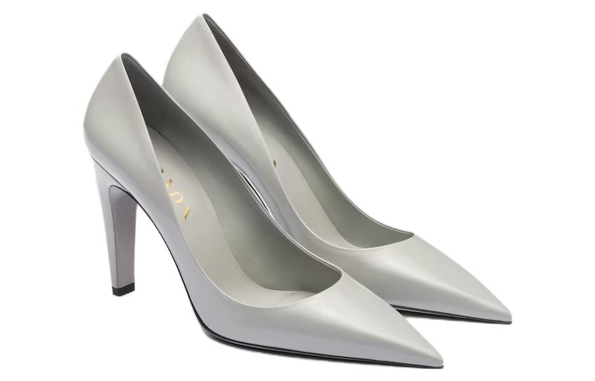 (W) Prada Leather High Heel 10cm 'Grey' 圖 3