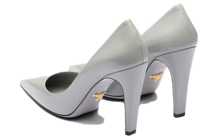 (W) Prada Leather High Heel 10cm 'Grey' 圖 4