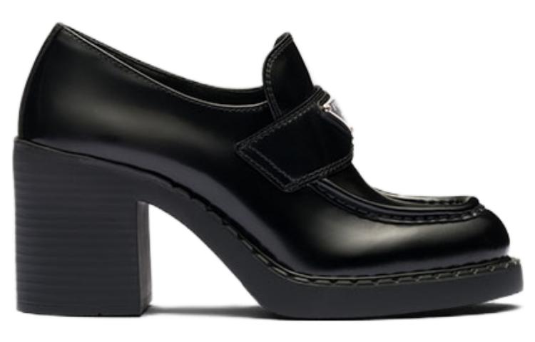 (W) Prada Leather High Heels 'Fashion CMFT Chunky Heel Black' 8.5cm 圖 2