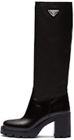 (Women) Prada Leather High-Top Boots 'Black Comfort' 1W241NF0853LFU (Women) Prada Leather High-Top Boots 'Black Comfort' 1W241NF0853LFU
