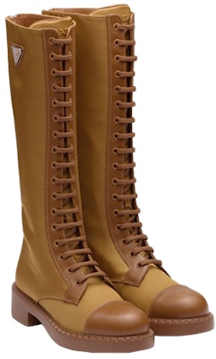 (W) Botas Altas de Cuero Prada 'Correa con Logo Marrón' 1W906M_3LLB_F0005_F_D050 Order (W) Botas Altas de Cuero Prada 'Correa con Logo Marrón' 1W906M_3LLB_F0005_F_D050