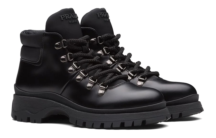 Order (W) But Prada 'Black Comfort' Kasut Boot Bertali Kulit 1T709M_3LFR_F0002_F_030