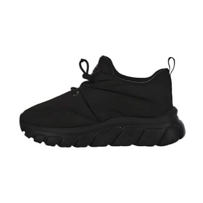 (W) Prada Leather Lace-Up Fashion Sneakers 'Black'