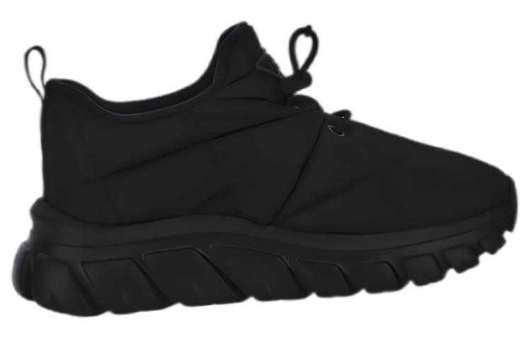 Order (W) 프라다 블랙 가죽 레이스업 스니커즈 (Prada Black Leather Lace-up Sneakers) 1E741M_3LGO_F0002