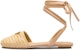 (W) Prada Kulit Lace-Up Hujung Bulat 'Beige' 1X139N_70N_F0018_F_005