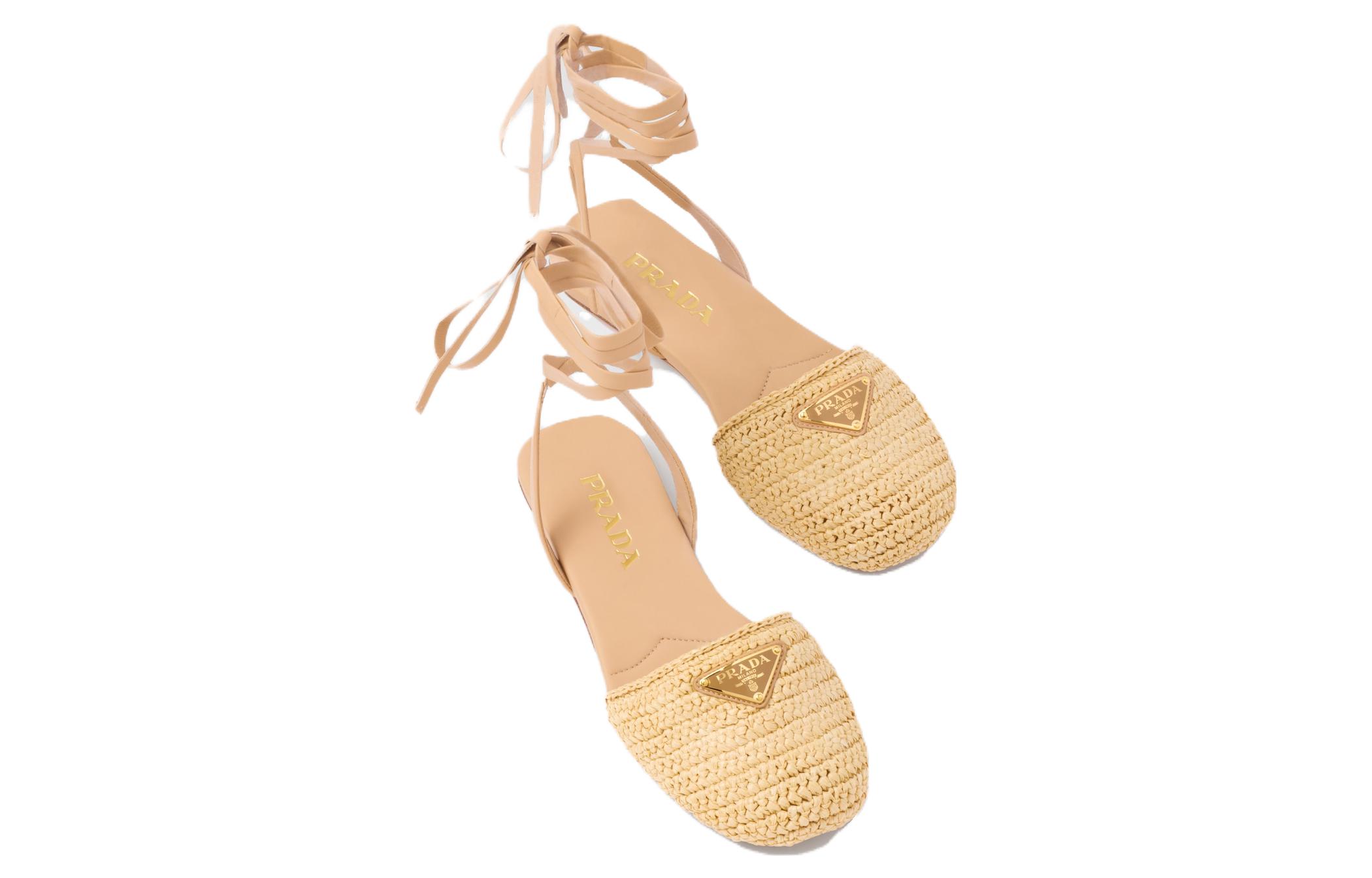 Lookbook (W) プラダ レザー ラウンドトゥ レースアップ ベージュ 1X139N_70N_F0018_F_005