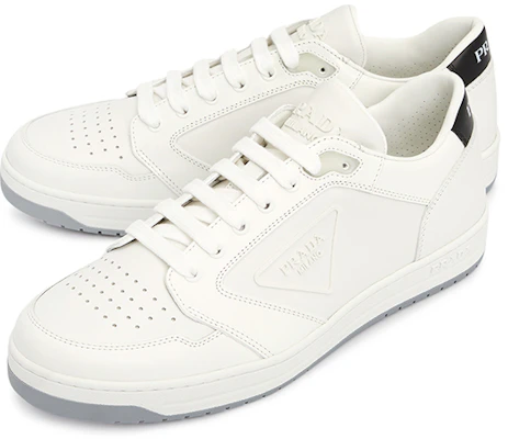 (W) 普拉达街区白色皮革运动鞋 1E790M_3LJ6_F097W_F_030 Order (W) 普拉达街区白色皮革运动鞋 1E790M_3LJ6_F097W_F_030