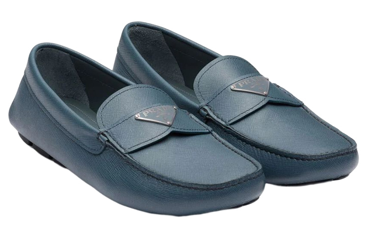 (W) Prada Leather Loafer 'Blue Fashion Slip-On' 圖 3