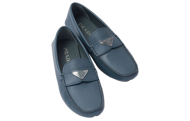 (W) Prada Leather Loafer 'Blue Fashion Slip-On' 圖 4