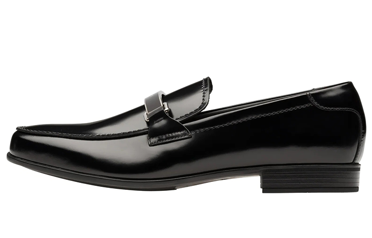 (W) Prada Leather Loafers 'Matte Black'
