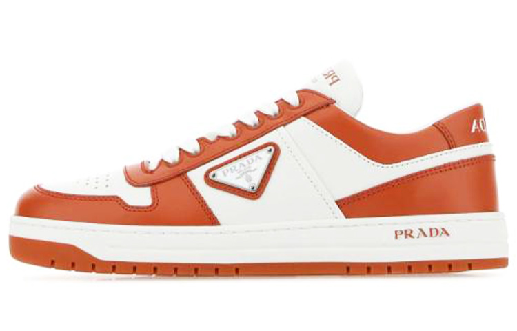 Buy (W) Sneaker Rendah Prada Kulit 'Putih Oranye' 1E792M_3LKG_F011G_F_030