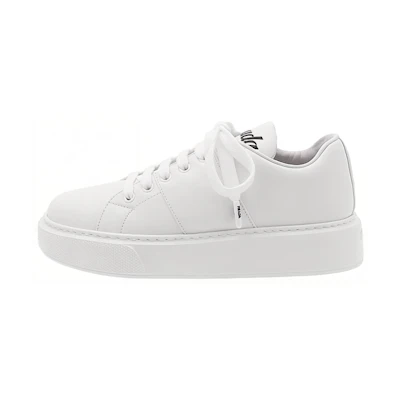 (W) Prada Leather Low Top 'Fashion Casual White'