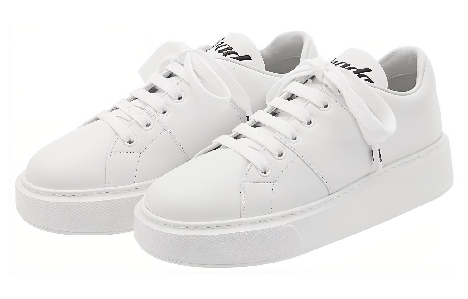 (W) Prada Leather Low Top 'Fashion Casual White' 圖 2