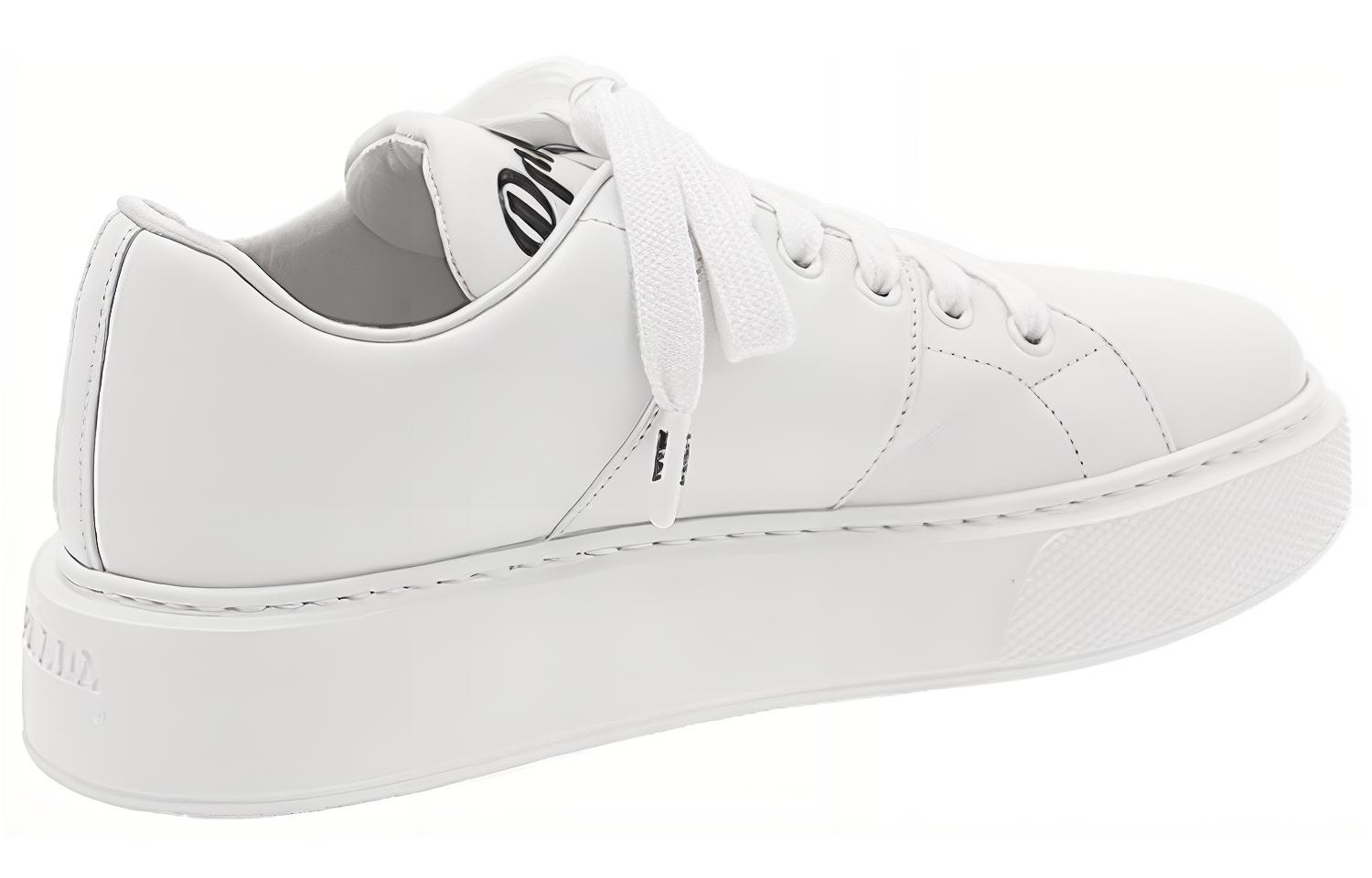 (W) Prada Leather Low Top 'Fashion Casual White' 圖 3