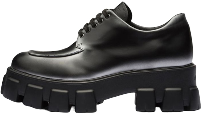(Women) Prada Leather Low-Top Platform Sneakers 'Black' 1E708L_3LMH_F0I89_F_B055 Buy (Women) Prada Leather Low-Top Platform Sneakers 'Black' 1E708L_3LMH_F0I89_F_B055
