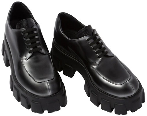 (Women) Prada Leather Low-Top Platform Sneakers 'Black' 1E708L_3LMH_F0I89_F_B055 Lookbook (Women) Prada Leather Low-Top Platform Sneakers 'Black' 1E708L_3LMH_F0I89_F_B055