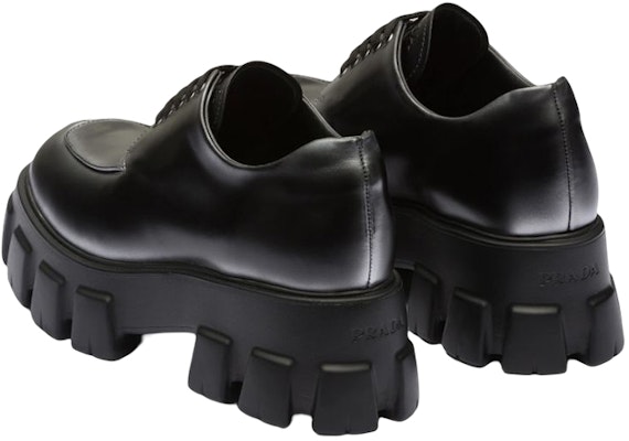 (Women) Prada Leather Low-Top Platform Sneakers 'Black' 1E708L_3LMH_F0I89_F_B055 Shop (Women) Prada Leather Low-Top Platform Sneakers 'Black' 1E708L_3LMH_F0I89_F_B055