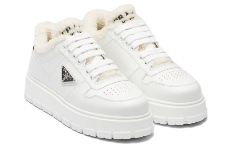 (W) Prada Leather Low-Top Sneaker 'White CMFT Casual' 圖 3