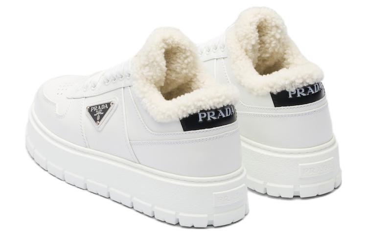 (W) Prada Leather Low-Top Sneaker 'White CMFT Casual' 圖 5