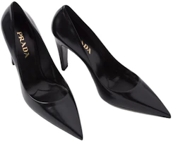 Shop (W) Prada Kasut Tumit Tinggi Kulit 'Black Stiletto' 10cm 1I288N_055_F0002_F_A100