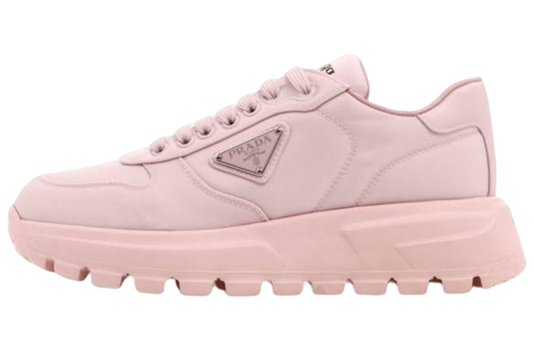 (W) Prada Leather Nylon Low-Top Sneakers 'Pink'