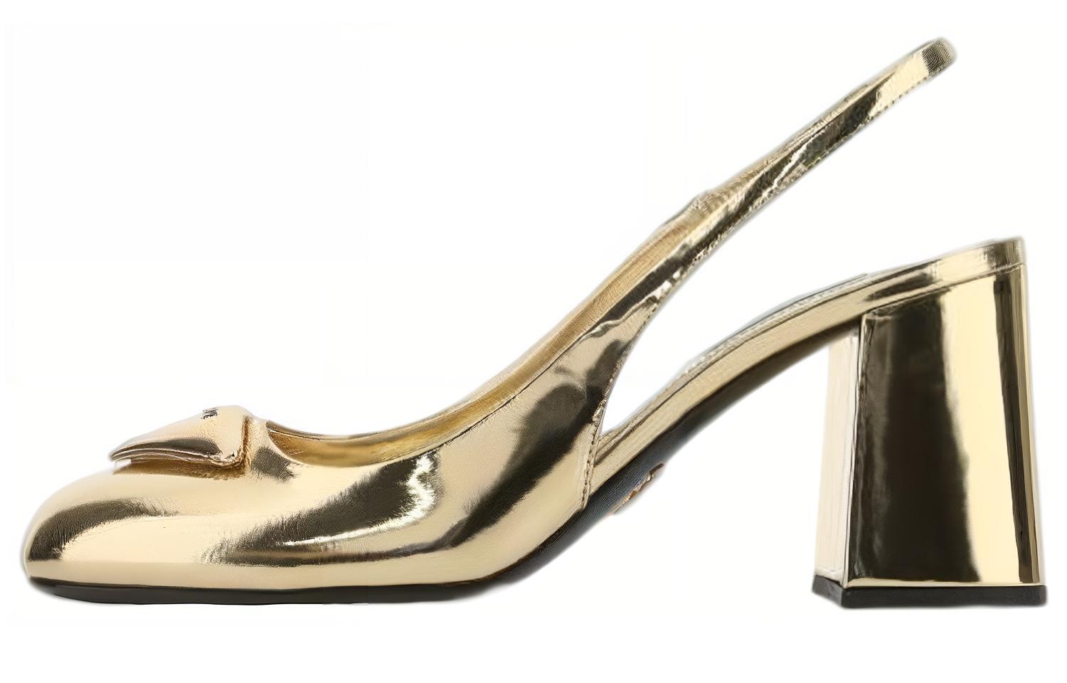 (Women) Prada Leather Open-Heel Slip-On 'Metallic Gold' 1I767M_F075_3AU1_F_0522