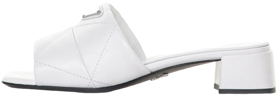 (W) プラダ レザー オープントゥ スライド (ホワイト) 1XX656_038_F0009 Buy (W) プラダ レザー オープントゥ スライド (ホワイト) 1XX656_038_F0009