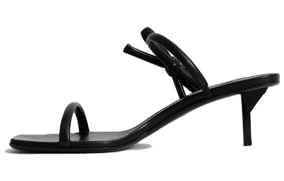 (Women) Prada Leather Open-Toe Slide Sandals 'Black' 1XX584_038_F0002_F_055