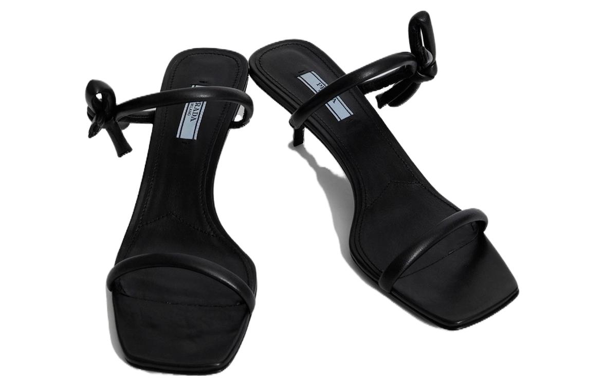 Shop (W) 普拉达皮革黑色露趾拖鞋 1XX584_038_F0002_F_055