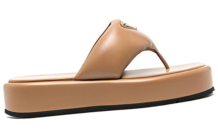 Order (W) Prada Sandal Kulit Thong Terbuka 'Coklat' 1YZ043_2DL8_F098_F_035