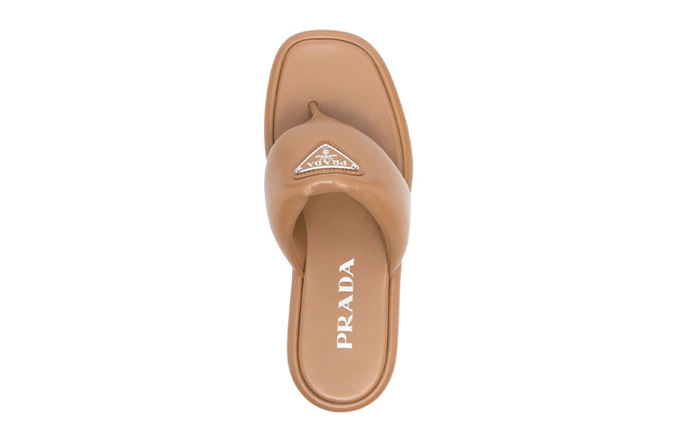 Lookbook (W) Prada Sandal Kulit Thong Terbuka 'Coklat' 1YZ043_2DL8_F098_F_035