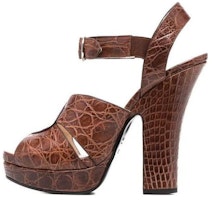 (Women) Prada Leather Open Toe Ankle-Strap Sandals 'Brown' 1XP555_5OU_F0005 (Women) Prada Leather Open Toe Ankle-Strap Sandals 'Brown' 1XP555_5OU_F0005