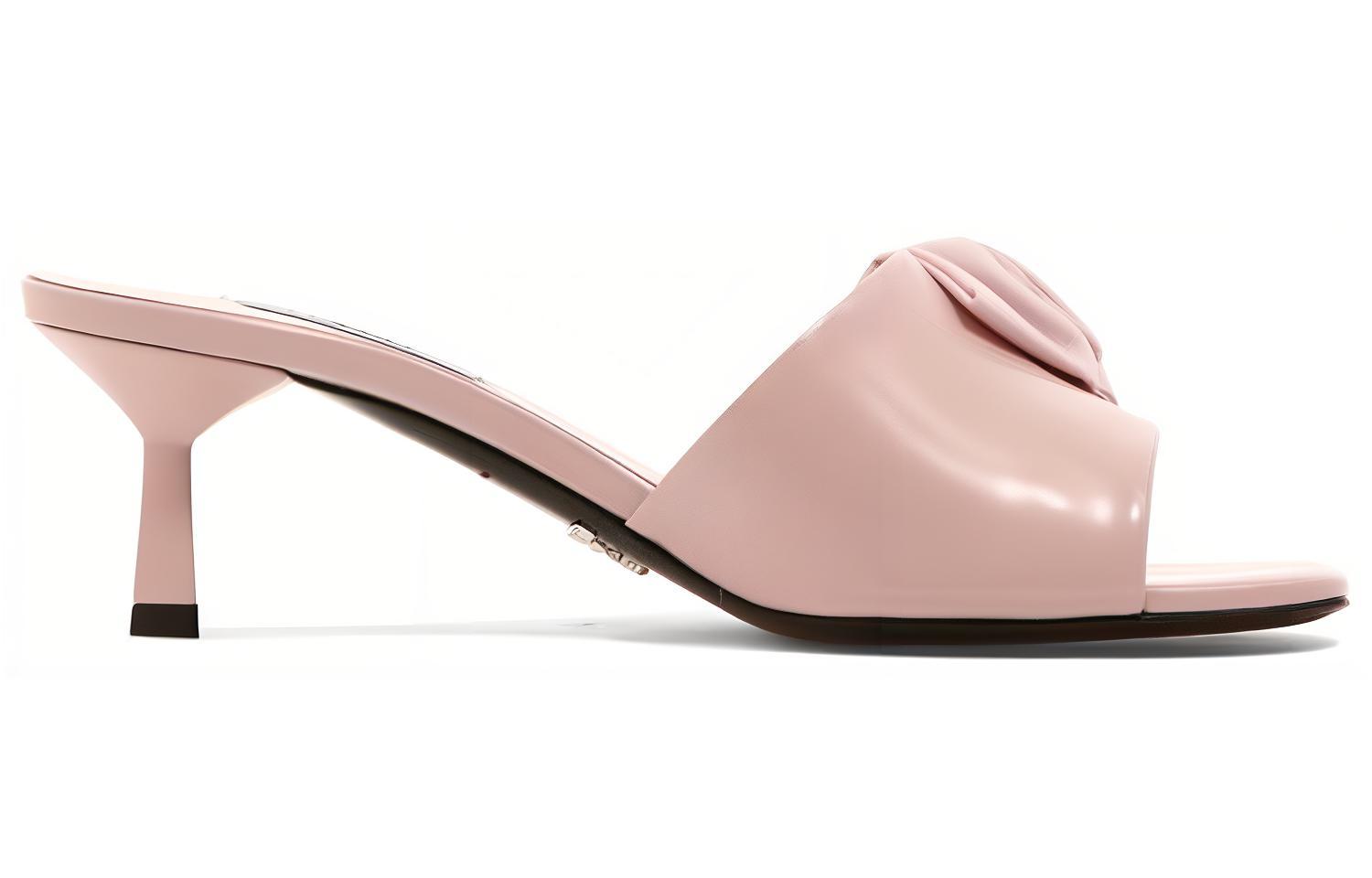 Order (W) Sandalias de Moda de Cuero Prada con Punta Abierta 'Rosas' 1XX665_055_F0E18