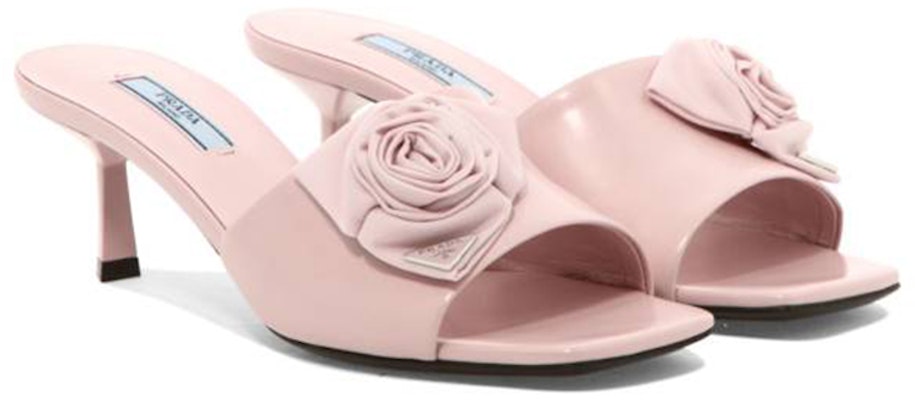 (W) Sandalias de Moda de Cuero Prada con Punta Abierta 'Rosas' 1XX665_055_F0E18 Lookbook (W) Sandalias de Moda de Cuero Prada con Punta Abierta 'Rosas' 1XX665_055_F0E18