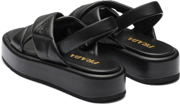 (W) Sandalias Prada de Cuero Acolchado Slingback 'Negro' 1XZ749_038_F0002_F_035 Lookbook (W) Sandalias Prada de Cuero Acolchado Slingback 'Negro' 1XZ749_038_F0002_F_035