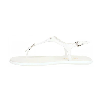 (W) Prada Leather Open Toe Sandals 'White'