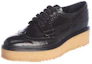 Buy (W) Prada Leren Plateau Veterschoenen Loafers ''Zwart'' 1E254M_P39_F0632
